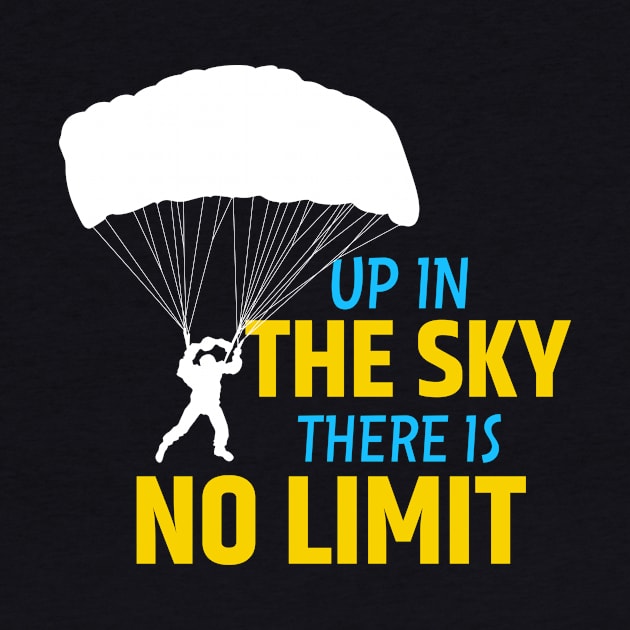 Skydiving No Limit In Sky Skydiver Parachute by Foxxy Merch